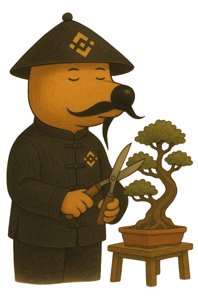Mascot with bonsai
